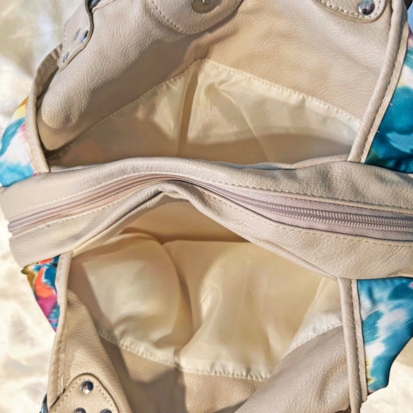 HOBO BAG, CALL IT SPRING, SOFT FABRIC, MULTICOLOUR, TOP ZIP, 3 SECTIONS WITH - Picture 7 of 11